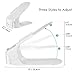 HEMBOR Shoe Slots Organizer, 3 Step Adjustable Footwear Rack Holder, Double Layer Space Saver Storage Stacker, Suitable for Men's Women's High Low Shoes for Home Closet Indoor (20 Pack) (White)