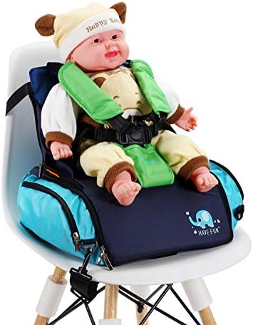 RUMIAO Baby Booster Seat, Portable Foldable Dining Chair On The Go Travel Storage Chair,Blue