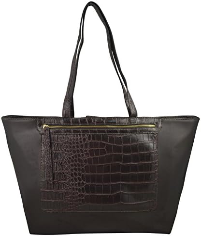 Sorella Elegant Work Tote, Business Women's Laptop Tote Bag With Padded Compartment For Computer Up To 14.5" - Brown