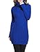 Rocorose Women's Turtleneck Autumn Elegant Ribbed Long Sweater Blue XL