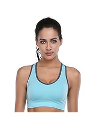 BAOMOSI sostén deportivo para yoga y hacer ejercicio, con espalda deportiva con soporte para alto impacto sin costuras para mujer