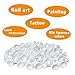 Quewel Glue Rings Large 200 PCS Lash Extension Tattoo Glue Pigment Ink Rings Holder Nail Glue Rings Makeup Disposable Plastic White 5 Styles 200 Pcs,350Pcs,650Pcs (Large, 200 PCS)