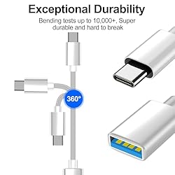 xiwxi [4 Pack【USB-C to USB-A】&【USB-A to