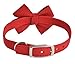 BINGPET BA2042 Bow Tie Crystal Boy Girl Dog Collar Fancy Designer Bling Rhinestone Collars for Dogs, Red S