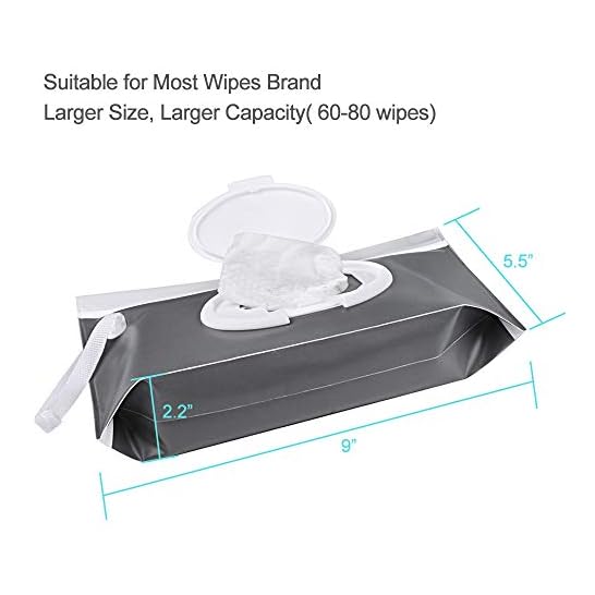 Venhoo Wet Wipe Pouch 4Pack Reusable Refillable Clutch Baby Wipes