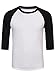 MIEDEON Men's Casual 3/4 Sleeve Baseball Tshirt Raglan Jersey Shirt