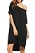 HOTOUCH Women Causual Short Batwing Sleeve off Shoulder Loose T Shirt Dress
