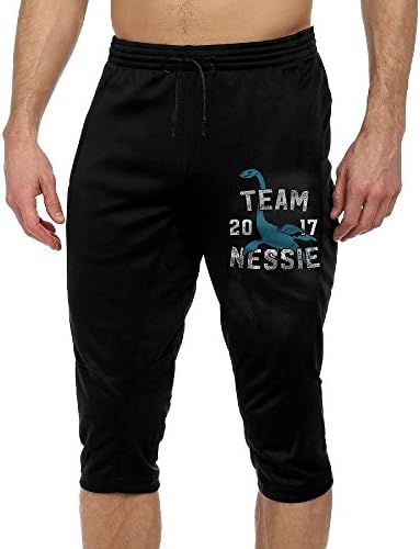 Cropped Ttttrousers Men's Team Nessie Loch Ness Monster Joggers Capri Pants Elastic Waist Gym Shorts Sweatpants