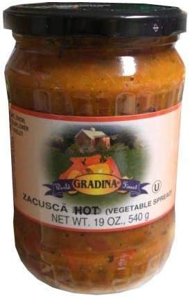 Zacusca Spicy HOT, Vegetable Spread (gradina) 19oz