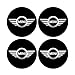 EdwardSmithCars New 4 x 55mm Diameter Mini Cooper Wheel Center Cap Sticker Emblem Self Adhesive for Flat Surfaces