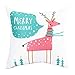 BLEUM CADE Pack of 4 Merry Christmas Decorative Pillow Cover Snowman and Deer Pillow Covers Elk Throw Pillow Cover Daily Cushion Cover for Christmas Home Office Car Sofa