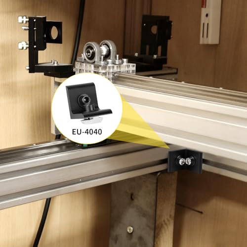 SUPAWAY Set of 12 Fixing for Aluminium Profiles 40 x 40, 40 x 80 Slot 8 – Corner Connectors with Screw and Allen Key for Aluminium Profiles, Reinforcements (Black – 4040)