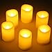 Kohree Realistic Battery-Powered Flameless Pillar Candles, Unscented Ivory Votive LED Candles with Remote Control and Timer, Batteries Included, 6 Piece