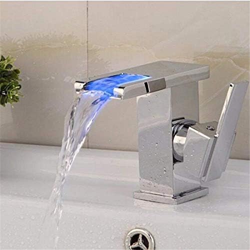 Hot and Cold Water Platingled Waterfall Faucet Bathroom Basin European Style Waterfall Faucet Shower Hot Cold Side Waterfall Faucet