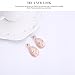 OUFO Jewelry Sets for Women Girls Crystal Rose Gold Plated Necklace and Earrings Square Pink Pendant Vintage Wedding Dressy Necklaces Set