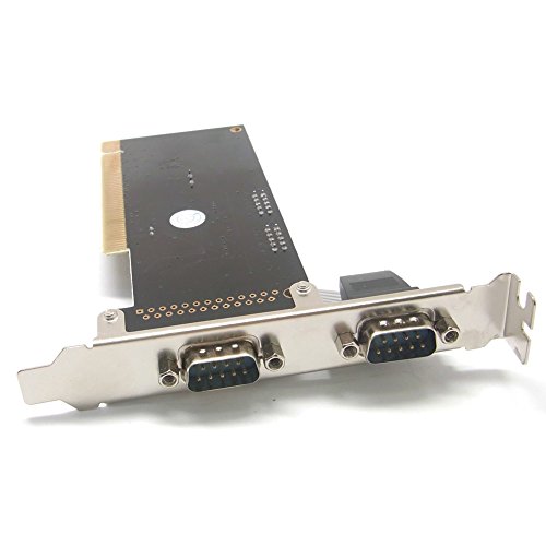 Sienoc 2 Dual RS-232 RS232 DB9 9 Pin Serial Port to PCI I/O Controller Card Adapter with WCH351 Chipset - Thumbnail 4
