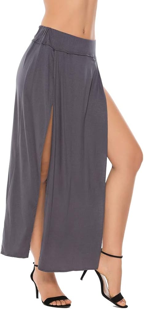 maxi skirt with double thigh high slits