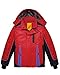 wantdo Boys' Waterproof Winter Ski Jacket Fleece-Lined Puffer Coat Insulated Snow Jacket Hooded