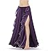 ROYAL SMEELA Chiffon Belly Dance Skirt Slit Bellydance Skirts Tribal Belly Dancer Costumes for Women Carnival Outfit