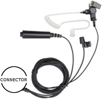 3-Wire Acoustic Tube Earpiece Palm PTT/Mic for Hytera + Titan Rados (See List)