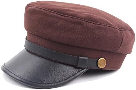 Fitted Army Cap Men Women Unisex Captain Hats Retro Style Plain Flat Caps Hat