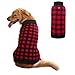 PUPTECK Dog Sweaters for Large Medium Small Dogs - Fall Classic Plaid Style Puppy Holiday Winter Coat Clothes Warm