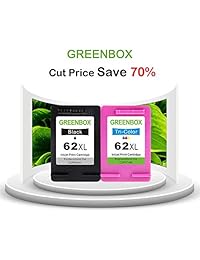 GREENBOX   Cartucho de tinta remanufacturado 62XL para HP 62XL HP 62 XL para HP Envy 7640 5660 5540 5640 5643 Officejet 5740 5743 5745 OfficeJet 200 250