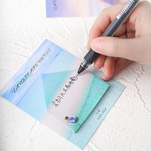 RIANCY Nature Scenery Cute Sticky Notes Memo Note Pad Things to Do List Notepad, Schedule Marker, 30 Sheets per Pad (Nature,Pack of 10) - Thumbnail 3