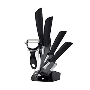 Keramische messenset 6 pcs, professionele keukenmessen van keramiek, keuken chef mes set, brood mes super scherp, met…