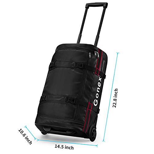 Gonex Rolling Duffle Bag with Wheels, 50L Water Repellent Wheeled