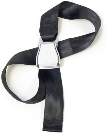 Flybuckle Airplane Fashion Belt #1 Favorite Unique Seat Belt Buckle Design - Coal Black. X-Small Size.