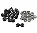 BESTCYC 100Pcs 8/12/16/18/20mm Spiral Solid Black Plastic Eyes for Bear, Doll, Puppet, Plush Animal and DIY Craft (8mm)