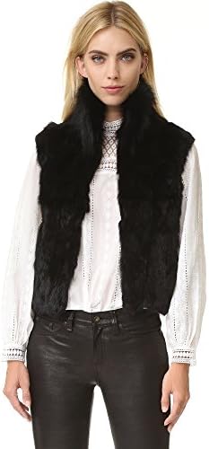 Adrienne Landau Women's Textured Rabbit Vest