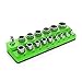 Olsa Tools Magnetic Socket Organizer | 1/2-inch Drive | SAE | Green | Holds 16 Sockets | Professional Quality Tools Organizer