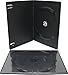 Mediaxpo Brand 50 SLIM Black Single DVD Cases 7MM