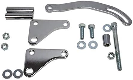 ZMW SBC Power Steering Pump Mounting Bracket A Type for GM SB Chevy 350 silver