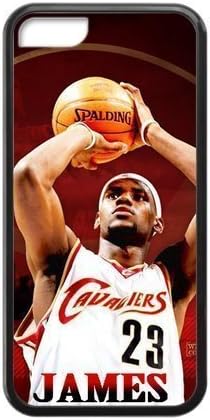 Hoomin Lebron James Last Shot iPhone 5C Cell Phone Cases Cover Popular Gifts(Laster Technology)