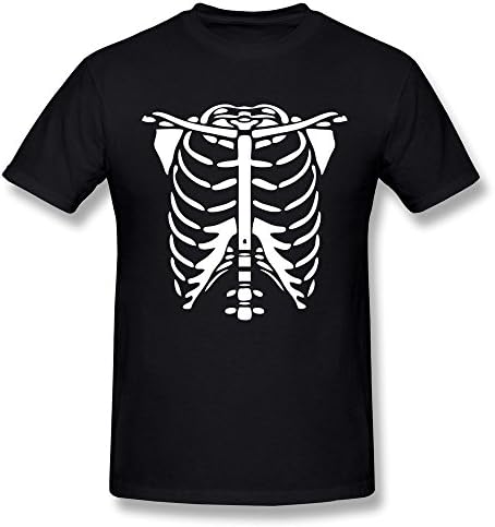 CHUNYAO Skeleton Body Glow In The Dark Tshirt For Man M Black