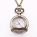 81stgeneration Women's Brass Vintage Style Love Heart Pocket Watch Chain Pendant Necklace, 78 cm