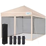 Quictent 8x8 Ez Pop up Canopy with Netting Instant