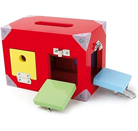 Caja Cerraduras Juego de Motricidad Montessori: Amazon.es: Juguetes y juegos