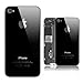 Generic OEM Replacement Rear Glass Cover Back Case Shell Repair for iPhone 4s Black w/Camera Chrome Ring Pentalobe Screwdriver Provided