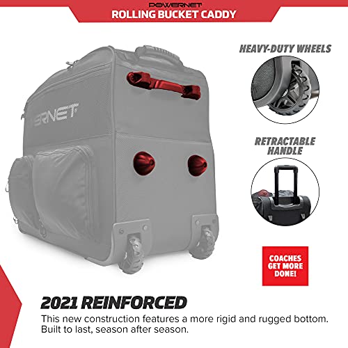 Rolling Baseball Coach Bag Caddy 2021 Carry Case for