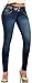 ARANZA Colombian Jeans Pantalones Colombianos Levanta Cola Butt Lifting Skinny Jean Mid Rise Blue