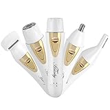 HAIRBY Painless Electric Shaver for Women - 4 in 1 Ladies Electric Shaver kit with Facial Hair Shaver, Body Hair Shaver for Legs Underarms Bikini, Nose Hair Trimmer, Eyebrow Trimmer USB Rechargeable