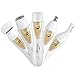 HAIRBY Painless Electric Shaver for Women - 4 in 1 Ladies Electric Epilator Kit with Facial Hair Shaver, Body Hair Shaver for Legs Underarms Bikini, Nose Hair Trimmer, Eyebrow Trimmer USB Rechargeable