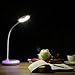 CO-Z Battery Operated Rechargeable LED Desk Lamp, Eye-care Reading Light for Students, Dimmable Wireless Computer Task/Table Lamp with 3 Adjustable Brightness Levels, Rechargeable 1800mAh Battery