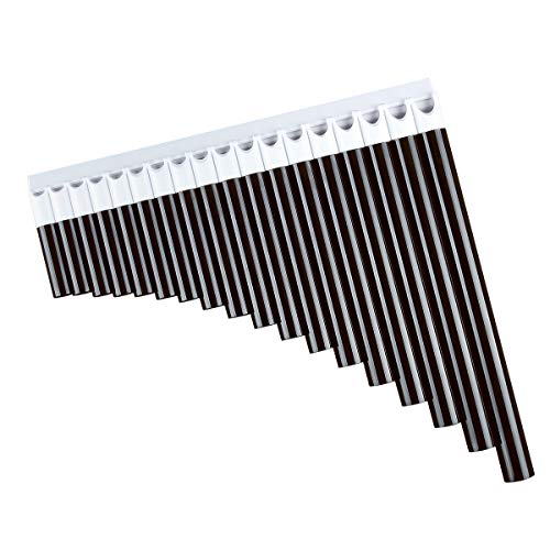 New Arrival 16 Pipes Pan Flute Pan Pipe G Key ABS Plastic Traditional Woodwind Musical Instrument for Beginner and Musical Lover (18 Pipes, dark brown and white) - Thumbnail 7