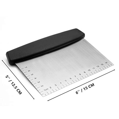 Stainless Steel Metal Griddle Scraper Chopper, Quick & Easy Multi-use Dough Scraper, Dough Cutter & Pastry Scraper. Multifunctional kitchen appliances. by JSDOIN