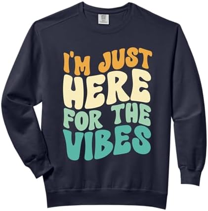 Amazon.com: I'm Just Here For The Vibes Men Women T-Shirt